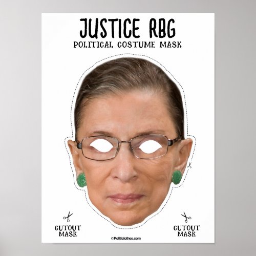 Justice Ginsburg RBG Costume Mask Poster