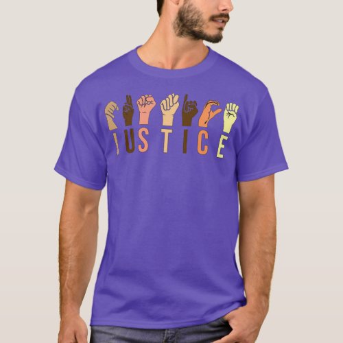 Justice hand sign language T_Shirt