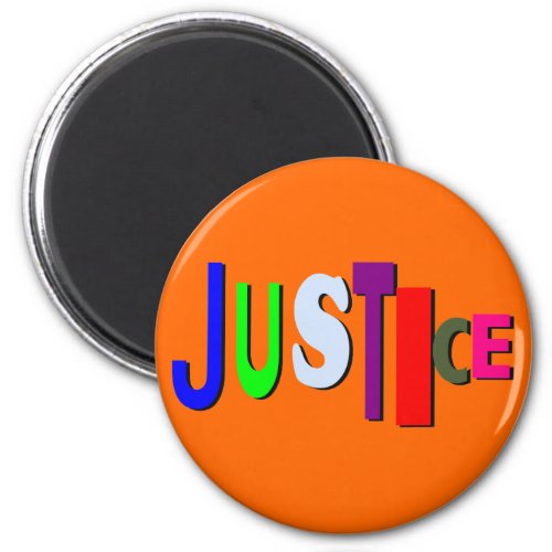 Justice in Color Round Magnet B