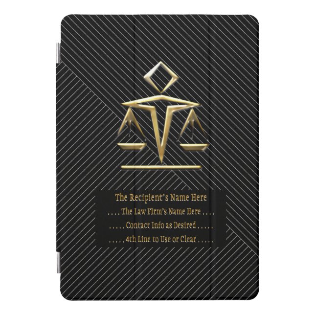 Justice in Pinstripes (Personalized) iPad Pro Cover (Front)