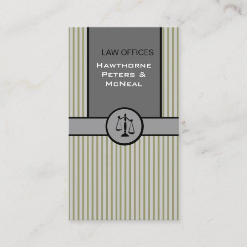 Business Attorney Justice Scale Business Card Template