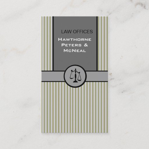 Customizable Business Attorney Justice Scale Business Card Template