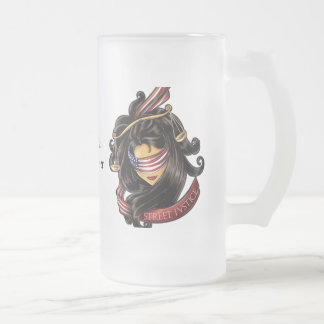 Justice Is Blind *Personalized* by Street Justice Frosted Glass Beer Mug