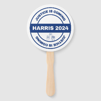Justice is Coming | Kamala harris Walz Election Hand Fan