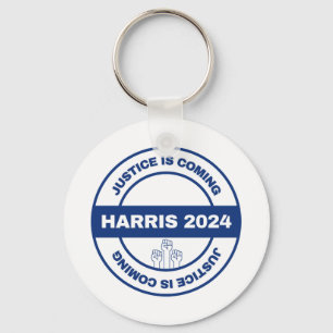 Justice is Coming Kamala harris Walz Election Keychain