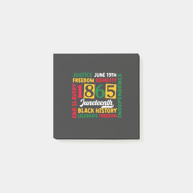 Justice June 19th Freedom Equality 1865 Post-it Notes (Front)