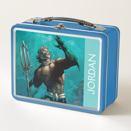 Justice League 10 Aquaman Drowned Earth Variant Metal Lunch Box