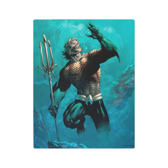 Justice League #10 Aquaman Drowned Earth Variant Metal Print (Front)