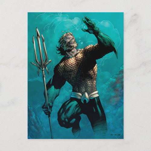 Justice League 10 Aquaman Drowned Earth Variant Postcard