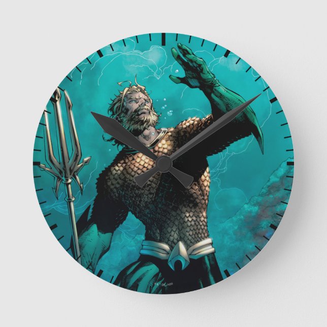 Justice League #10 Aquaman Drowned Earth Variant Round Clock (Front)