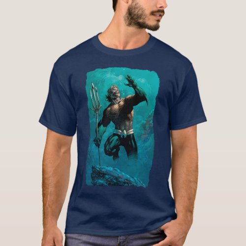 Justice League 10 Aquaman Drowned Earth Variant T_Shirt