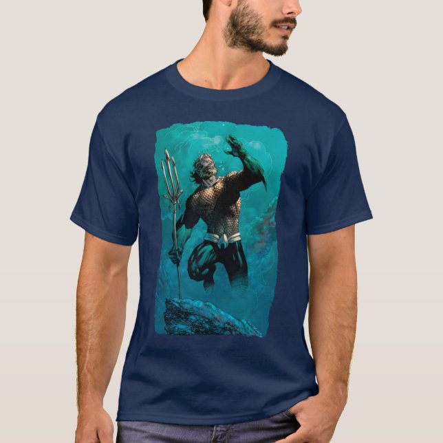 Justice League #10 Aquaman Drowned Earth Variant T-Shirt (Front)