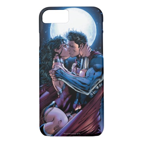 Justice League 12 Wonder Woman  Superman Kiss iPhone 87 Case