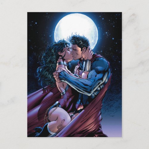 Justice League 12 Wonder Woman  Superman Kiss Postcard