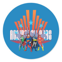 Justice League "Against All Odds" Classic Round Sticker