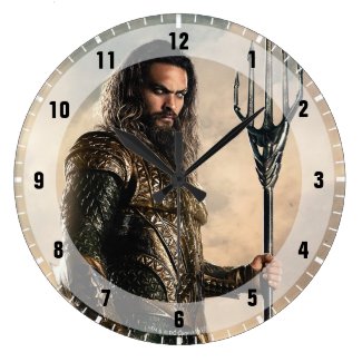 Justice League | Aquaman On Battlefield Large Clock
