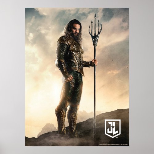 Justice League  Aquaman On Battlefield Poster