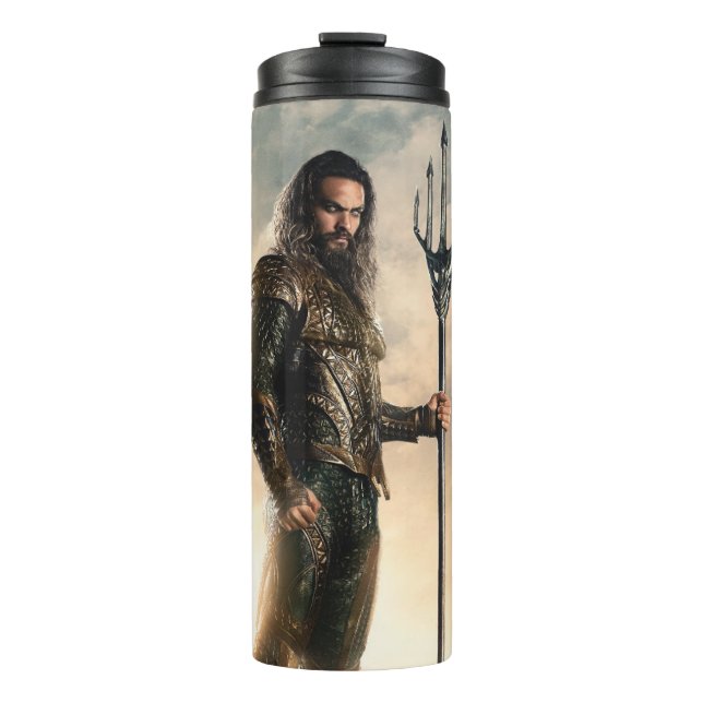 Justice League | Aquaman On Battlefield Thermal Tumbler (Front)