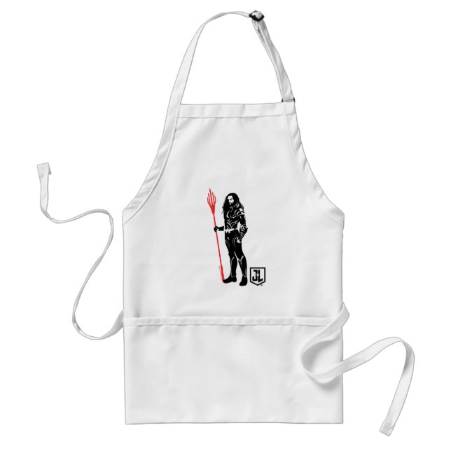 Justice League | Aquaman Pose Noir Pop Art Adult Apron (Front)