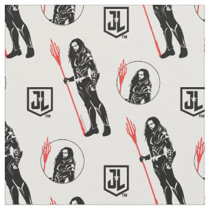 Justice League Aquaman Pose Noir Pop Art Fabric