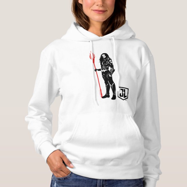 Justice League | Aquaman Pose Noir Pop Art Hoodie (Front)