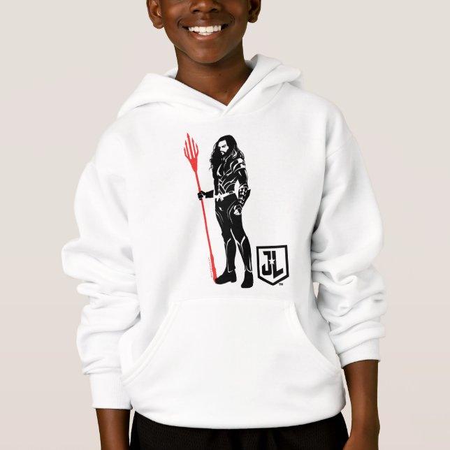 Justice League | Aquaman Pose Noir Pop Art Hoodie (Front)