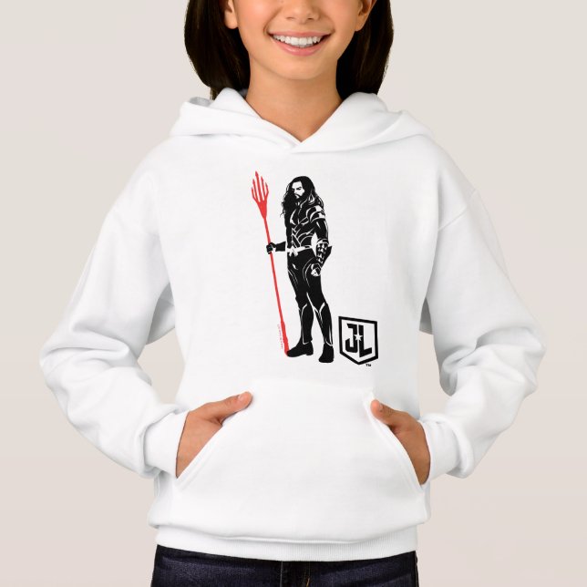 Justice League | Aquaman Pose Noir Pop Art Hoodie (Front)