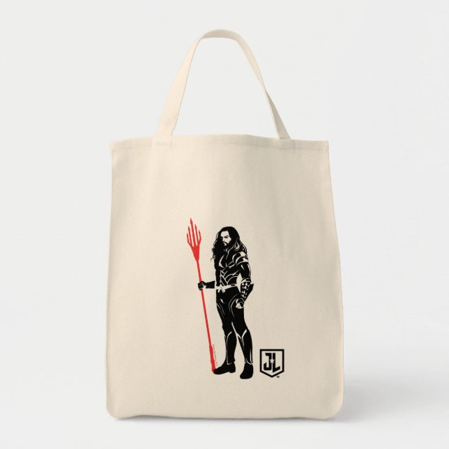Justice League | Aquaman Pose Noir Pop Art Tote Bag (Front)