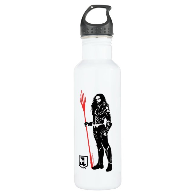 Justice League | Aquaman Pose Noir Pop Art Water Bottle (Front)