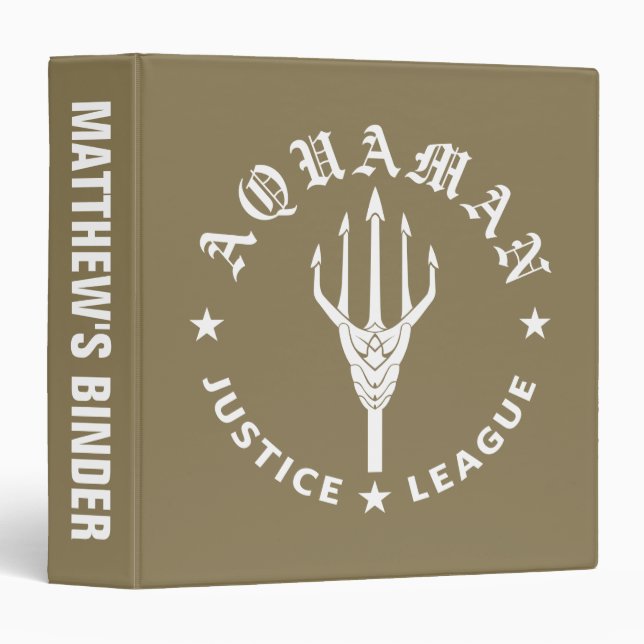 Justice League | Aquaman Retro Trident Emblem Binder (Front/Spine)