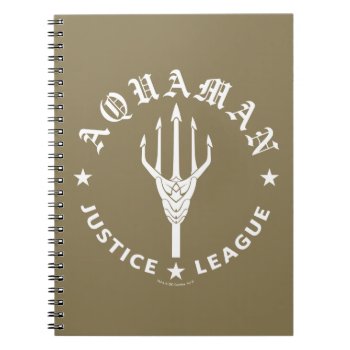 Justice League | Aquaman Retro Trident Emblem Notebook by justiceleague at Zazzle