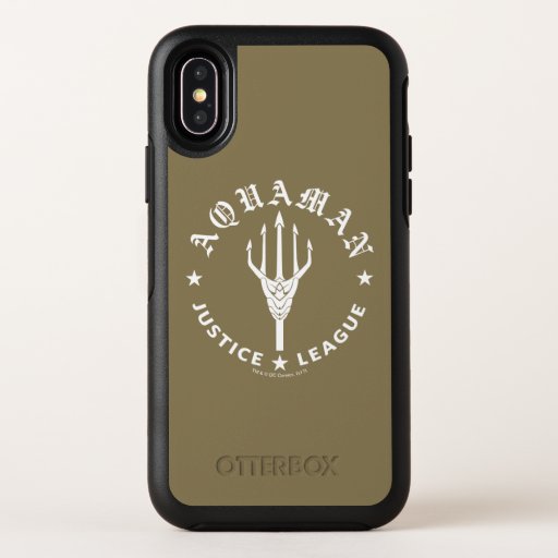 Justice League | Aquaman Retro Trident Emblem OtterBox Symmetry iPhone X Case