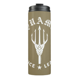 Justice League   Aquaman Retro Trident Emblem Thermal Tumbler