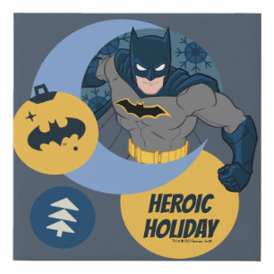 Justice League Batman Holiday Bauble Faux Canvas Print