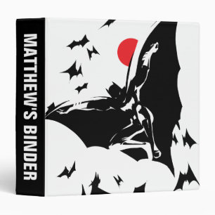 Justice League Batman in Cloud of Bats Pop Art 3 Ring Binder