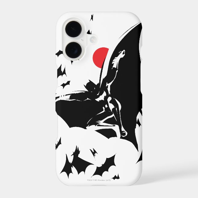 Justice League | Batman in Cloud of Bats Pop Art Case-Mate iPhone Case (Back)