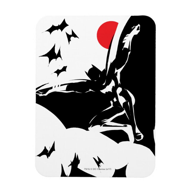 Justice League | Batman in Cloud of Bats Pop Art Magnet (Vertical)