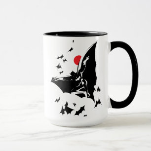 Justice League Batman in Cloud of Bats Pop Art Mug