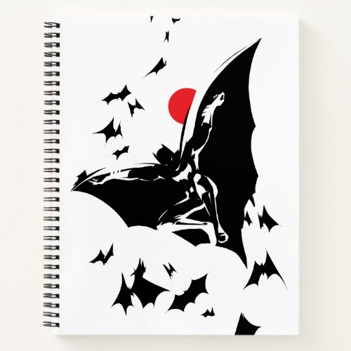 Justice League  Batman in Cloud of Bats Pop Art Notebook