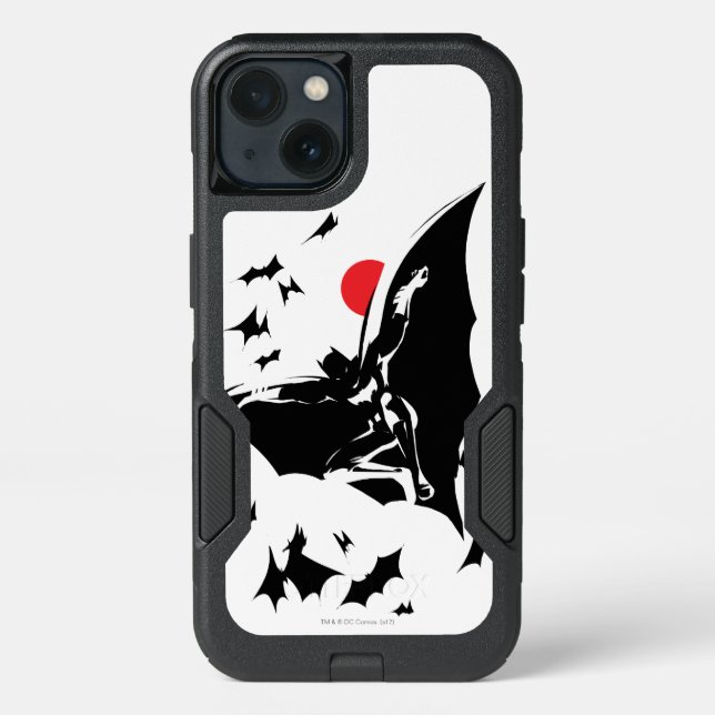 Justice League | Batman in Cloud of Bats Pop Art Otterbox iPhone Case (Back)