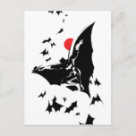 Justice League | Batman in Cloud of Bats Pop Art Postcard