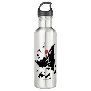 Justice League   Batman in Cloud of Bats Pop Art Stainless Steel Water Bottle