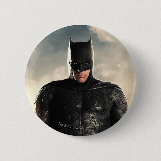 Justice League | Batman On Battlefield Pinback Button (Front)