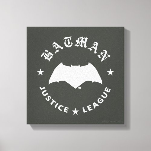 Justice League  Batman Retro Bat Emblem Canvas Print