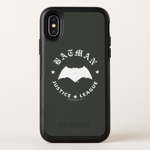 Justice League  Batman Retro Bat Emblem OtterBox Symmetry iPhone X Case