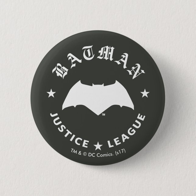 Justice League | Batman Retro Bat Emblem Pinback Button (Front)
