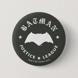 Justice League Batman Retro Bat Emblem Pinback Button