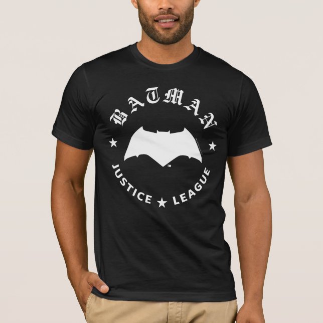 Justice League | Batman Retro Bat Emblem T-Shirt (Front)