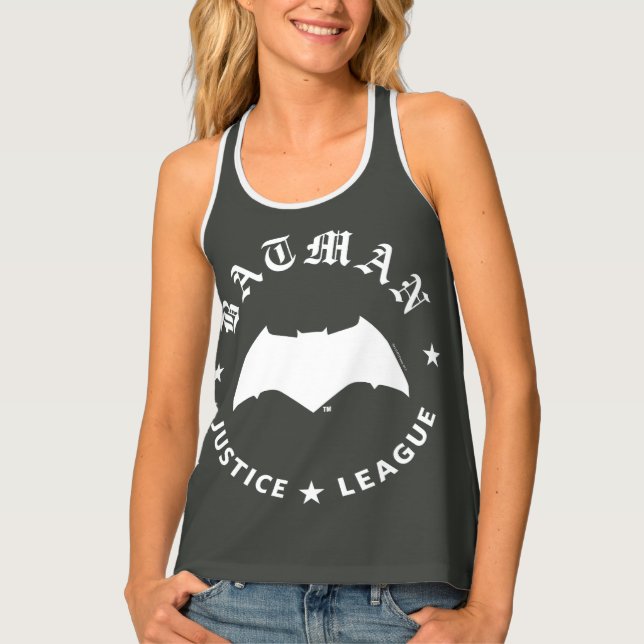 Justice League | Batman Retro Bat Emblem Tank Top (Front)