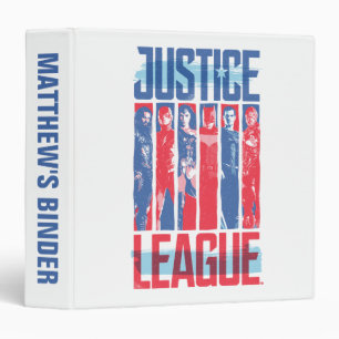Justice League Blue & Red Group Pop Art 3 Ring Binder